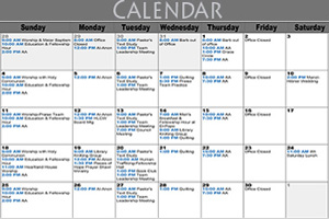 Click to open Calendar